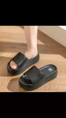 New Fashion Bottom Thick sandal Korean sandal for women Slip On High imitation leather sandal  #checktheyellowbasket🛒👇😊 #sandals #slipper 
