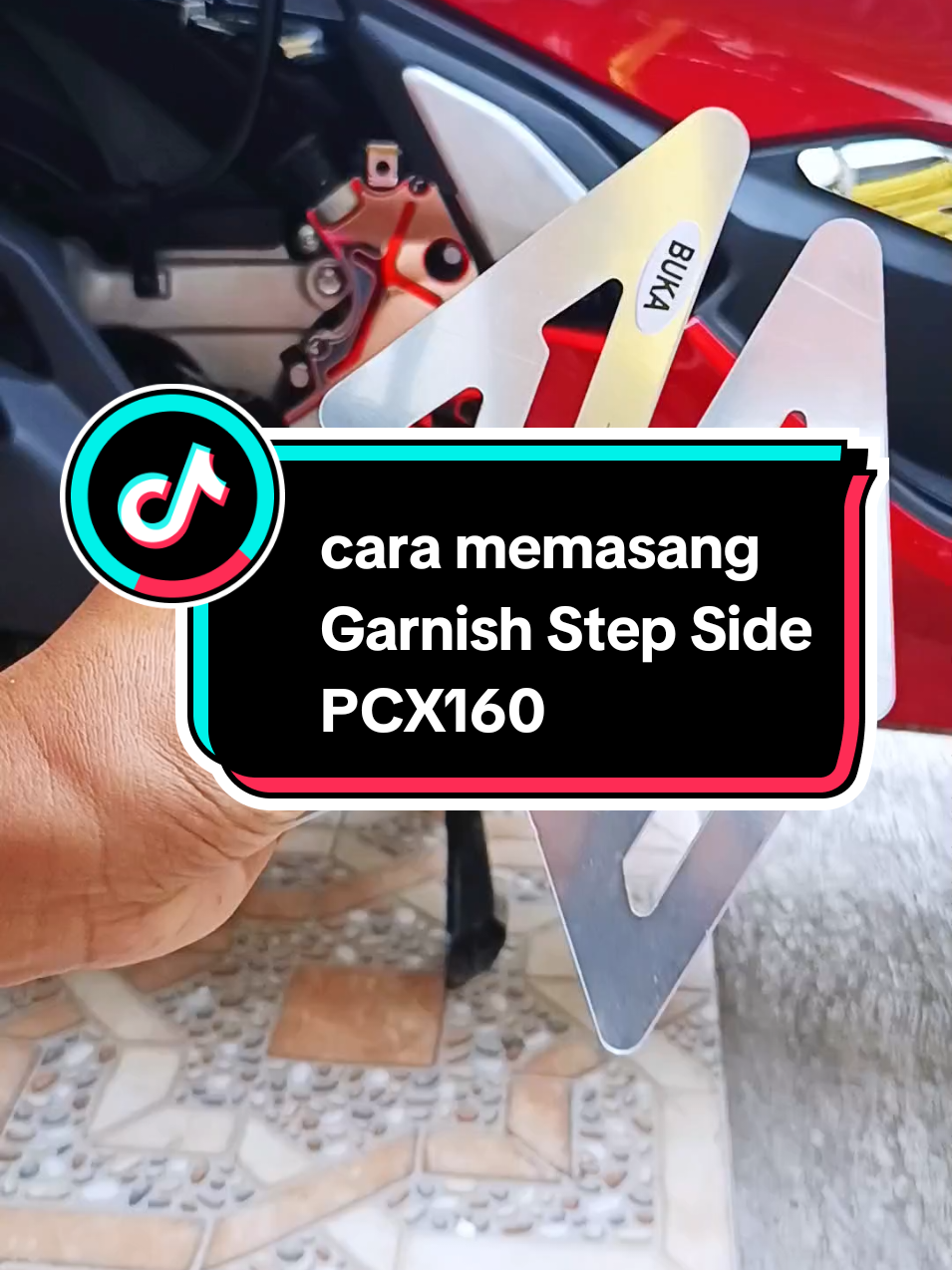 Cara memasang Garnish Step Side PCX160 tampilan akan menjadi lebih keren dan kece 😎 #nsa #garnish #stepsidepcx160 #akseksorismotor #pcx160 