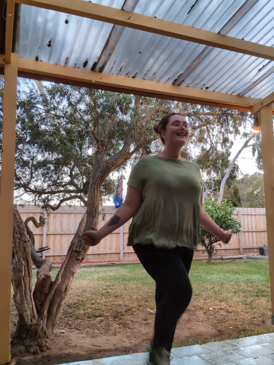 Jump on the dance fitness train! 🚂💪 #postpartumfitness #postpartumjourney #danceforhealth 