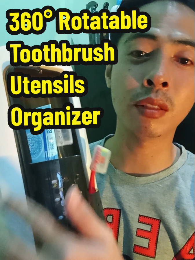 Toothbrush Utensils Organizer Rotatable 360 degrees #toothbrushorganizer #utensilsorganizer #kitchen #bathroom #toothbrush #toothbrushholder 