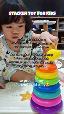 one of the most recommended educational toy for kids👌  #stacker #educationaltoy #educationalpurposes #montessori #toys 