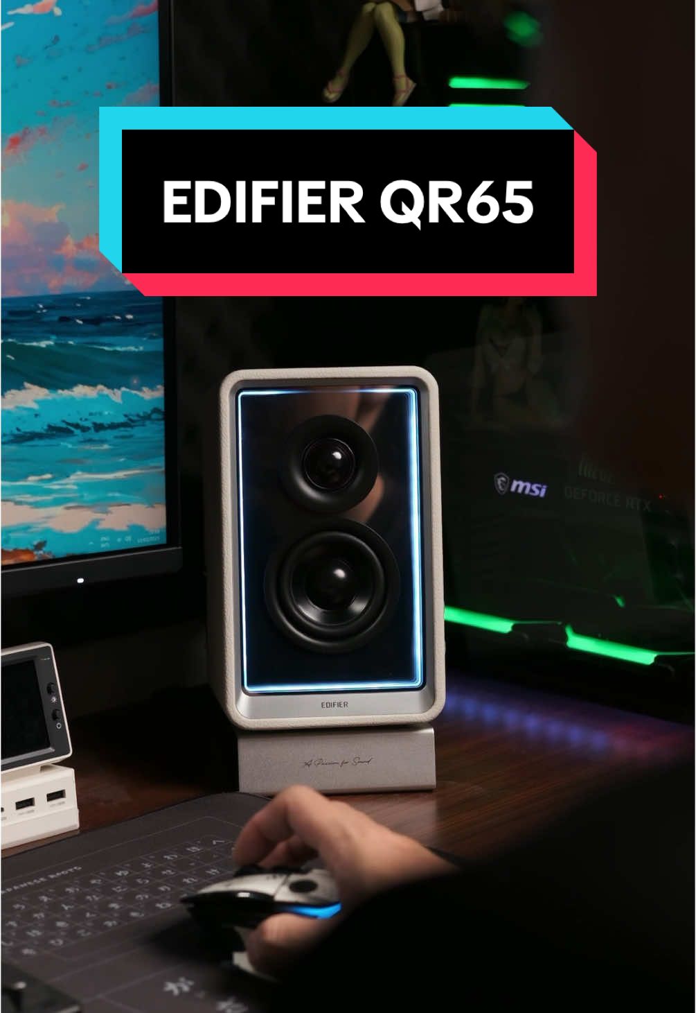 Speaker Edifier QR65 Desktop Active Monitor with GaN Charger and Splendid light effects powered by patented TempoAbyss technology #edifier #edifierqr65 #edifierglobal #speaker #speakerwireless #speakerbluetooth #setup #pc #pcgaming #pcgamer #setupgaming #setupgamer #music #speakerscorner @Edifier Indonesia 