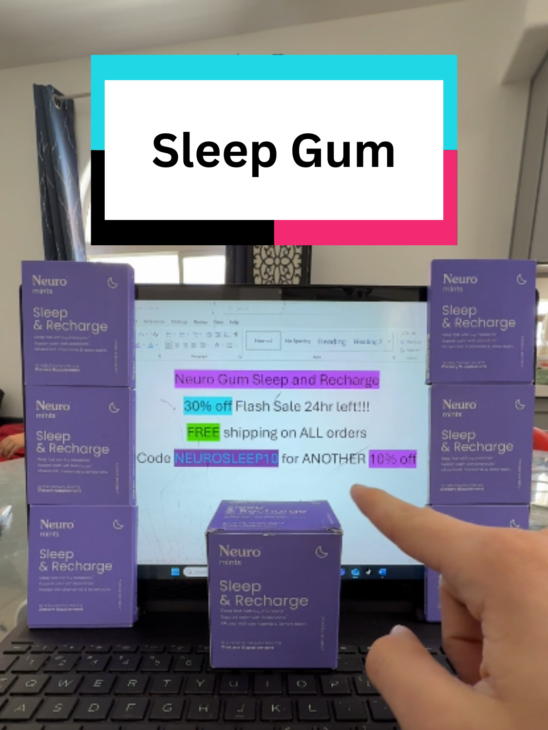 Tired of being tired? This is your sign. This'll get you out of that! Use code NEUROSLEEP10 for 10% off #Melatonin #SleepProblems #nightlyroutine #neurogum #flashsale