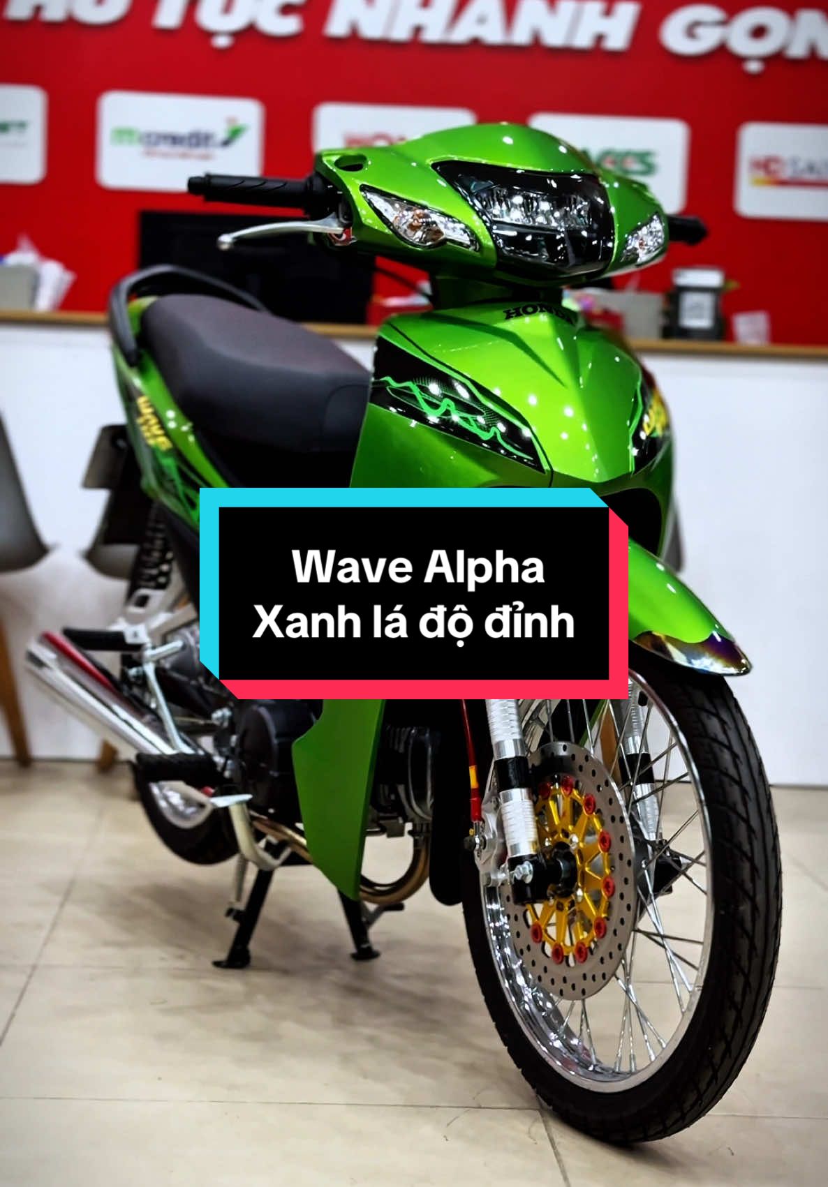 Wave Alpha 110 2025 Độ Xanh lá cùng tone pha lên đĩa kèm pô 2543 max pingggg luôn ạ 🥵🥵🥵#xemaynamcuong #xedovietnam #xedep #xemaytragop #wavealpha