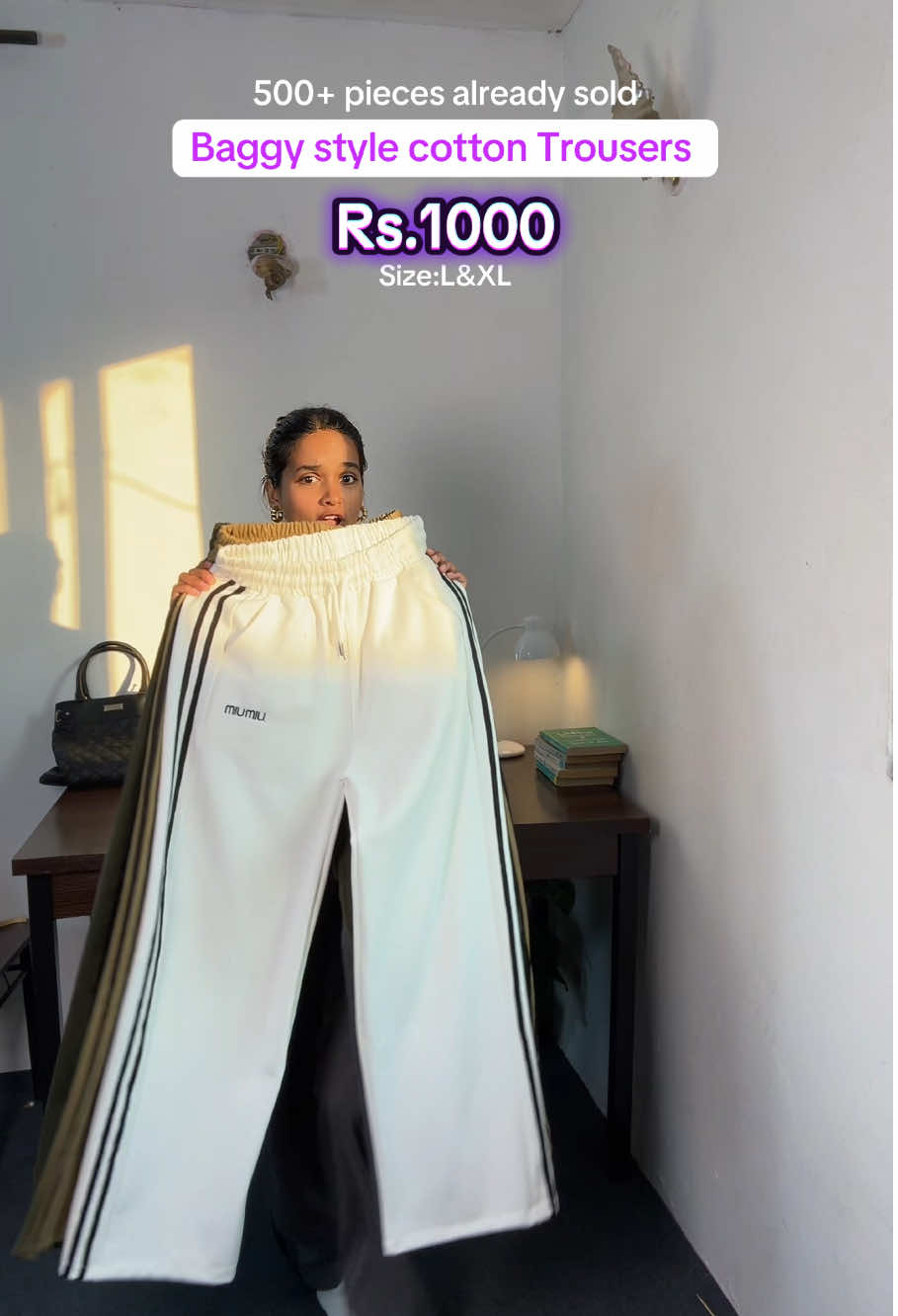Unisex baggy style Cotton Trousers at only Rs.1000 only Sizes:L&XL #offer #cottontrouser #viral