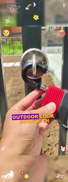 Outdoor Patio Lock Gate Rubber Wrapped Waterproof Rustproof Padlock #Waterproof Rustproof Padlock #Gate Padlock 