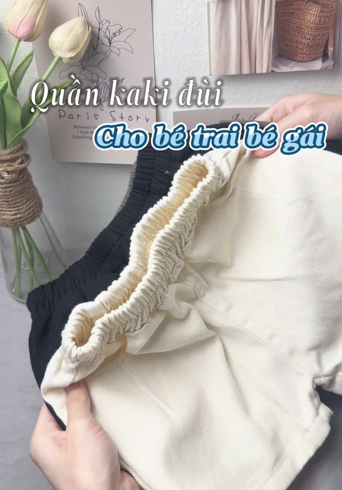 Quần kaki đùi cho bé mặc đi chơi, đi học #thoitrangtreem #quanduichobe 