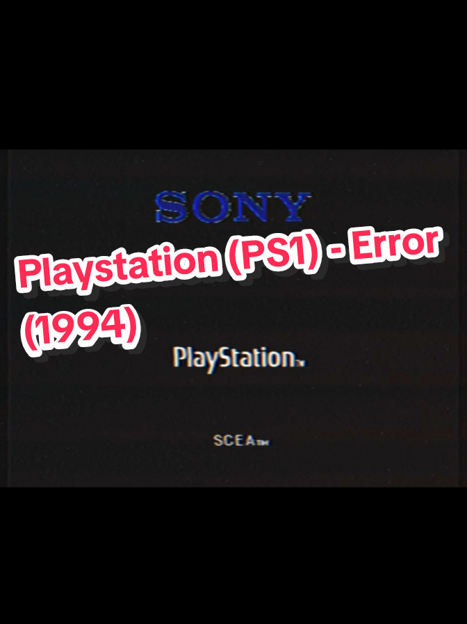 Playstation (PS1) Error (1994)  #playstation #playstation1 #error #1994 #1995   Reasons why this error usually occurs when turning on the PS1 is due to a problem with the CD or because the BIOS is corrupted Las razones por las que suele ocurrir este error al encender la PS1 es porque CD esta rayado o porque la BIOS está corrupta. 