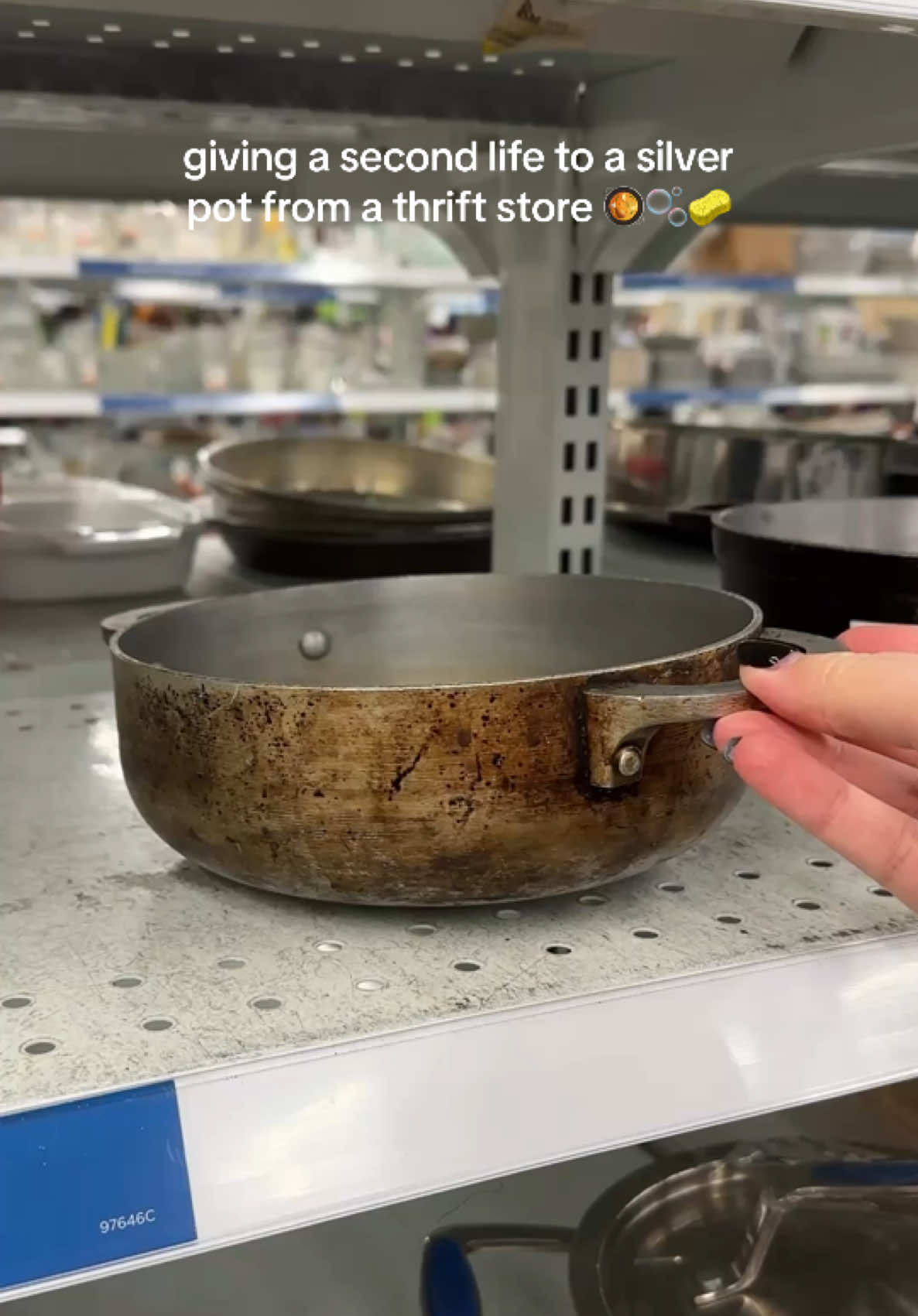 +1 silver pot to the collection 😅😅 #asmr #restoring #thriftstore #CleanTok #pot #restoration 