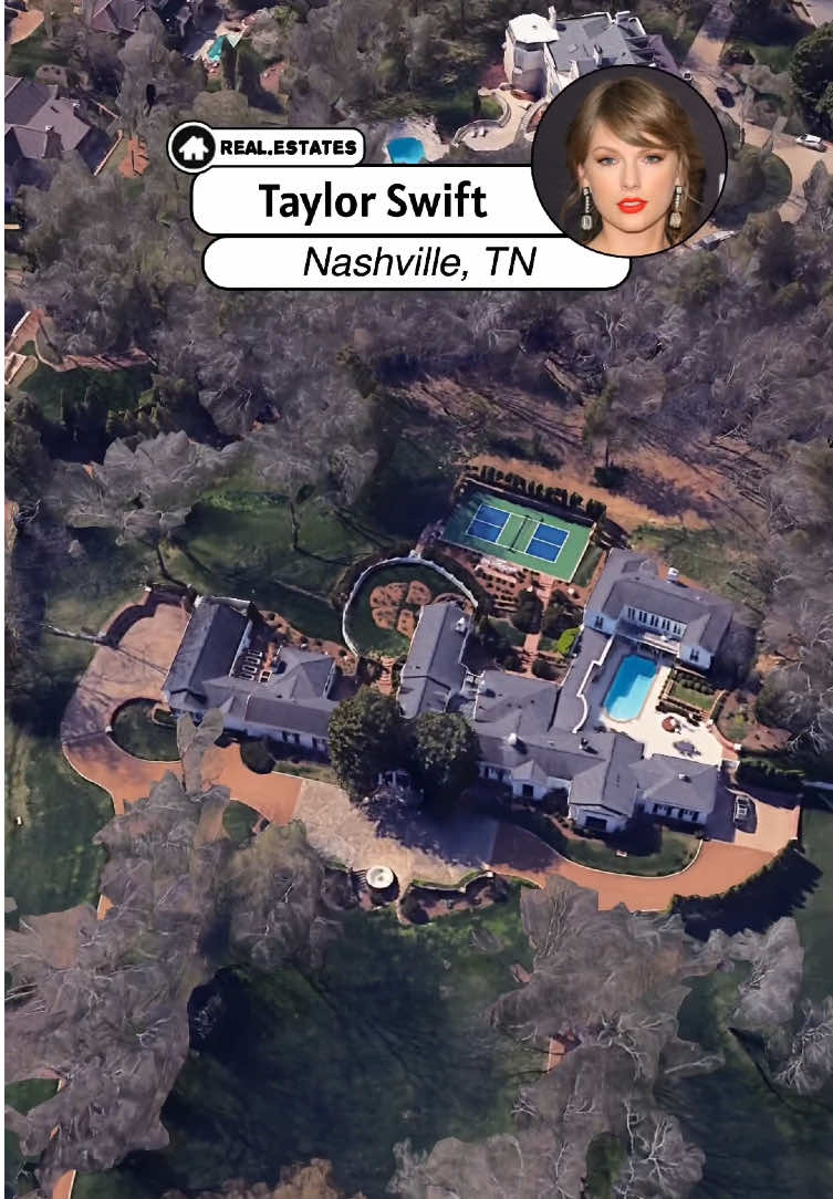 Taylor Swift’s house in Nashville, Tennessee worth $2.5 million. #taylorswift #traviskelce #SuperBowl #singer #music #celebrity #fyp #foryou #foryoupage #realestate #mansion 
