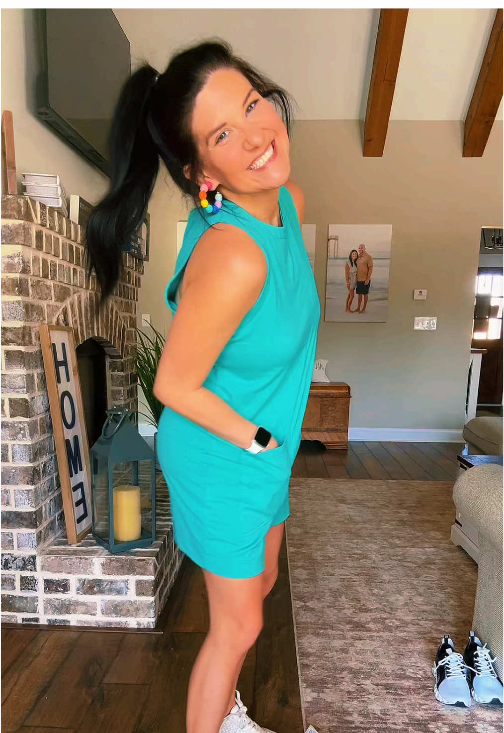 This romper? The color is unreal, and the fit is pure perfection! Spring just got a whole lot brighter! ✨🌸 #fashion #ootdfashion #ootdinspo #teal #spring #Summer #outfit #romper #onepiece #fyp #tiktokshop #creatorsearchinsights 