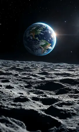 🌎 Our Pale Blue Home - seen from the Moon's surface! This view changed humanity forever when astronauts first captured it. One small step for cameras, one giant perspective shift for mankind! 🚀 Imagine standing here: On your left, the stark lunar wasteland. On your right, everything humanity has ever known floating in the cosmic void. 🌑 Follow @qyxios for more space perspectives that will change your view forever! ✨ #Earthrise #Moon #SpaceExploration #Earth #CosmicPerspective #Astronomy #LunarSurface #QYXIOS