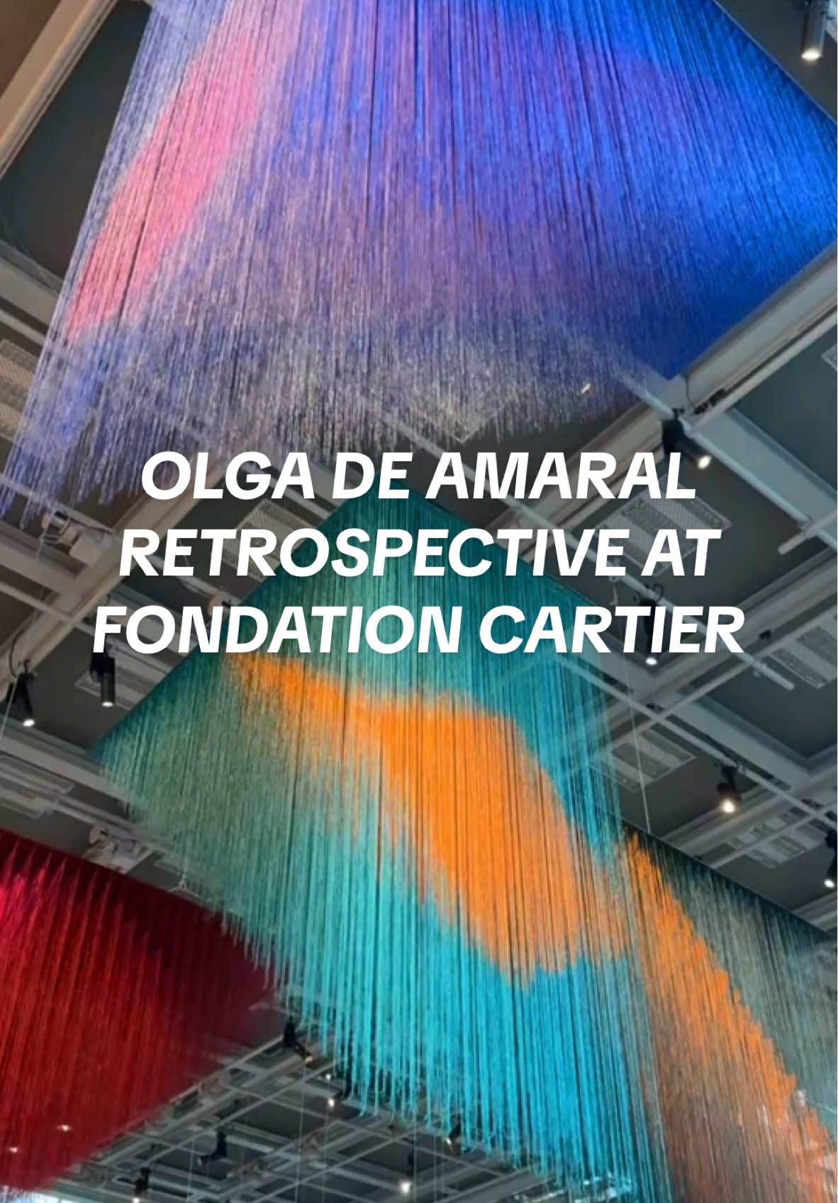 must see art exhibition in Paris! Olga de Amaral at the Fondation Cartier. #whattodoinparis #artinparis #thingstodoinparis 