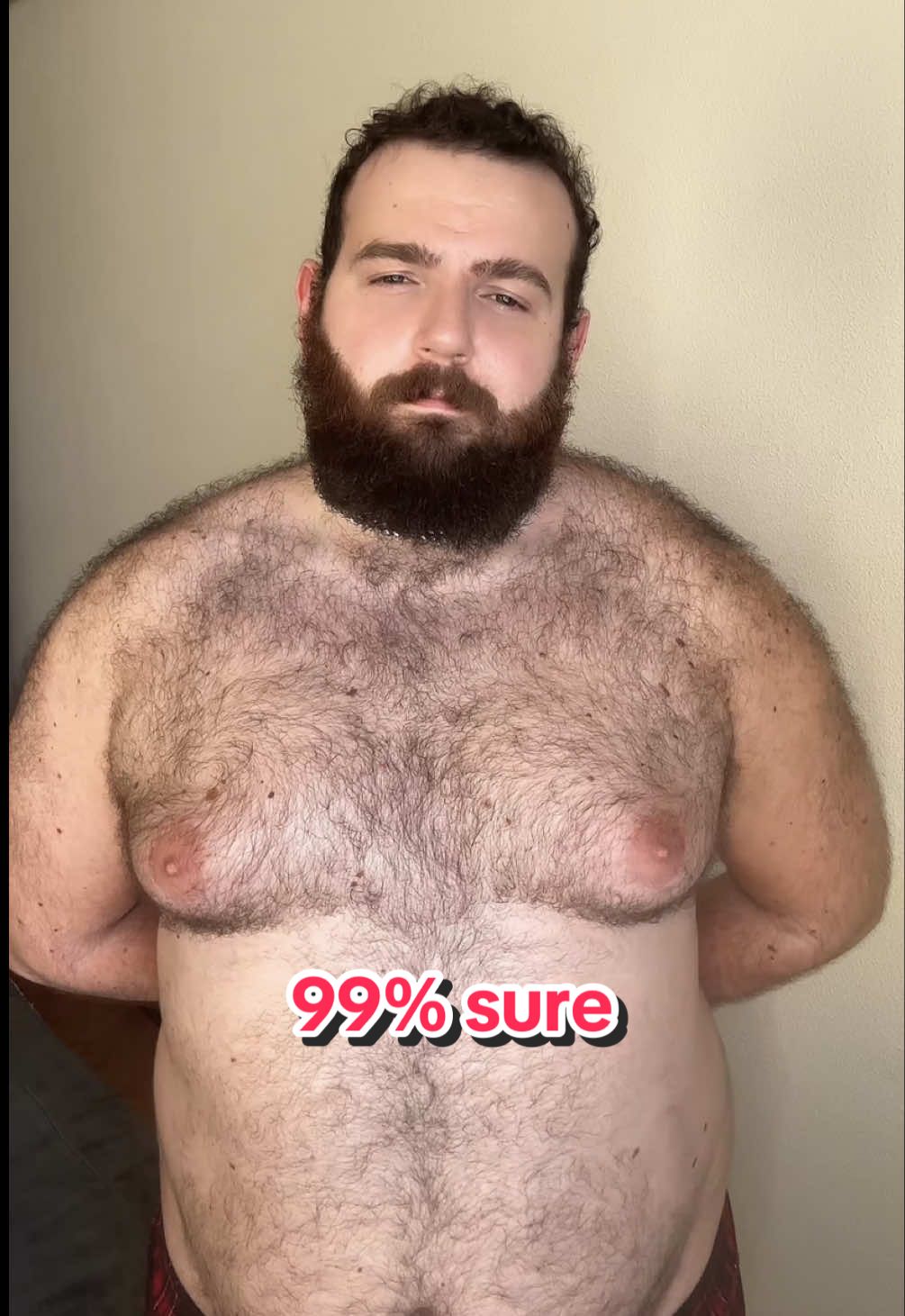 99% sure. #hairychest #gaybear #hairyman 