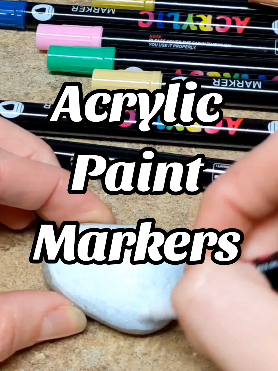 Painting rocks the easy way! #creatorsearchinsights #paintingrocks #paintedrocks #crafts #acrylicpaintmarkers 
