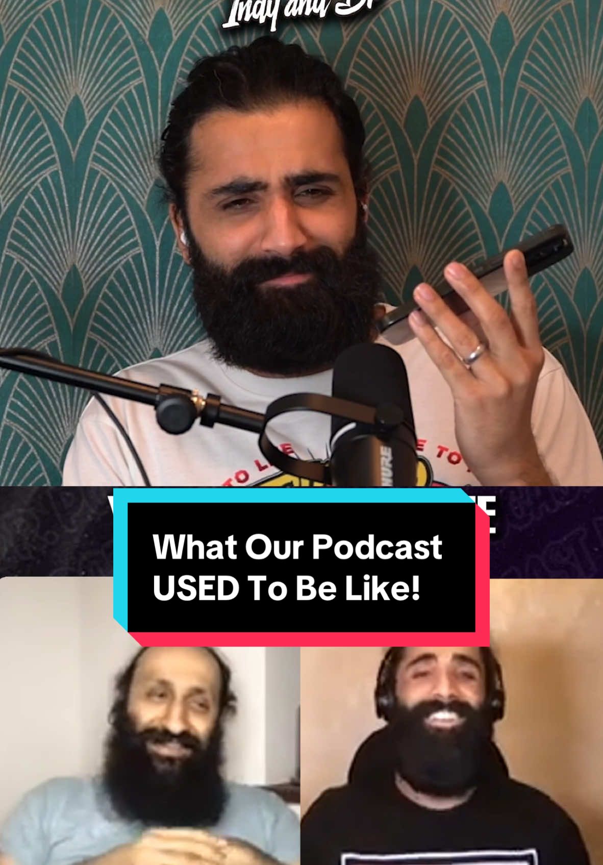 How our podcast USED to be! Mad how things change from then to now. Why did dr want Indy to stroke his dhaari tho, that’s weird 🥴 Clip taken from Episode 200 of the podcast.  #punjabi #desipodcast #podcastfunny #indyanddr 