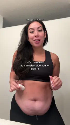 Let’s run 4 miles as a midsize, slow runner. You have to choose yourself and keep choosing yourself. Because if you can’t, then who will?  Midsize fitness, midsize workout, beginner marathon training, slow runner, beginner workout, movement journey, midsize activewear  #size14 #midsizeworkout #momfitnessjourney #marathontraining #slowrunner #midsize