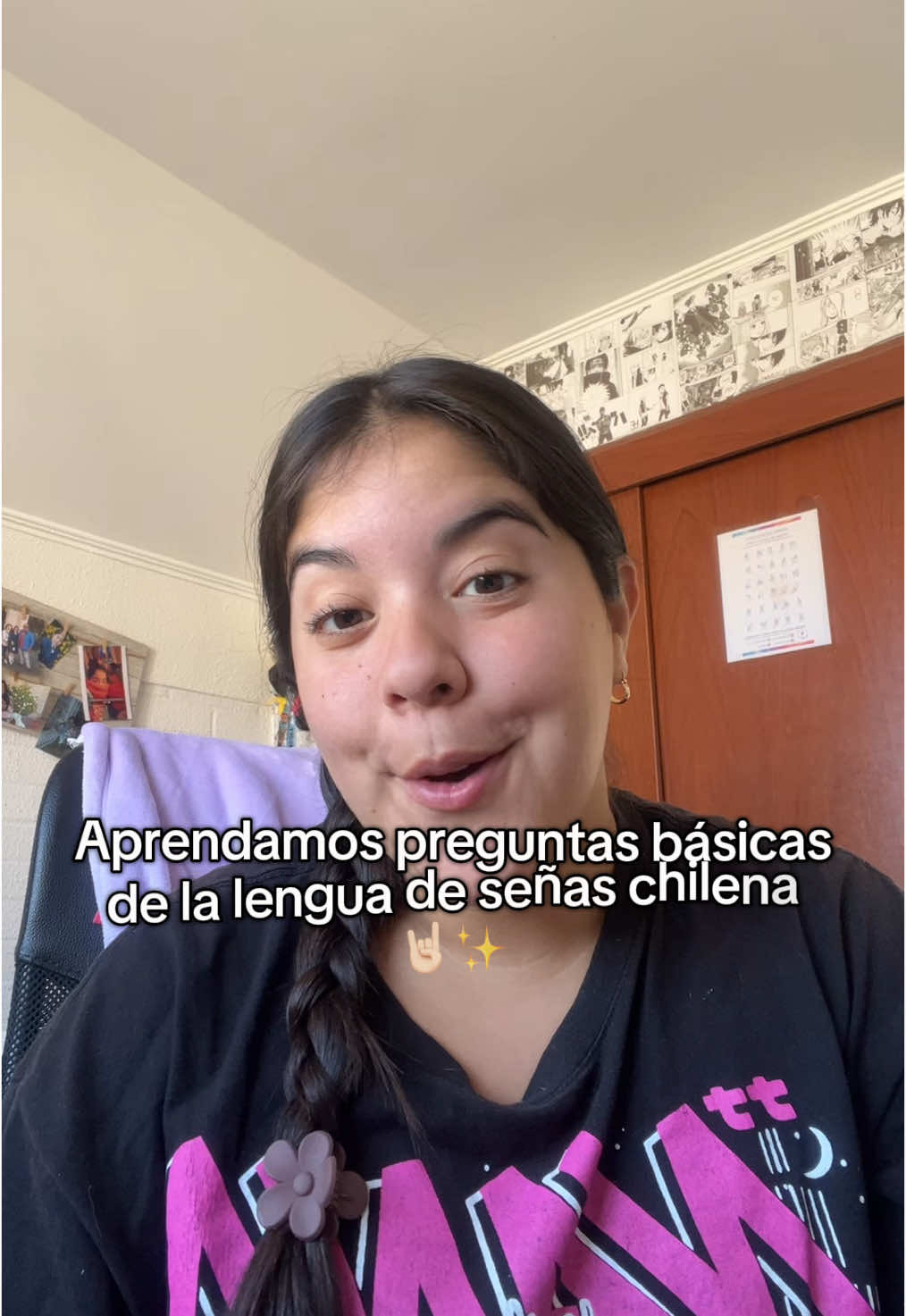 EN MI PERFIL HAY UN VIDEO DE RECOMENDACIÓN PARA SEGUIR A CUENTAS DE PERSONAS SORDAS QUE ENSEÑANA LENGUA DE SEÑA!! Este video ya lo tenía grabado, quería subirlo, jamás es con mala intención! Solo mostrar lo básico de ciertas materias.  #lenguadeseñas #chilena #fyp 