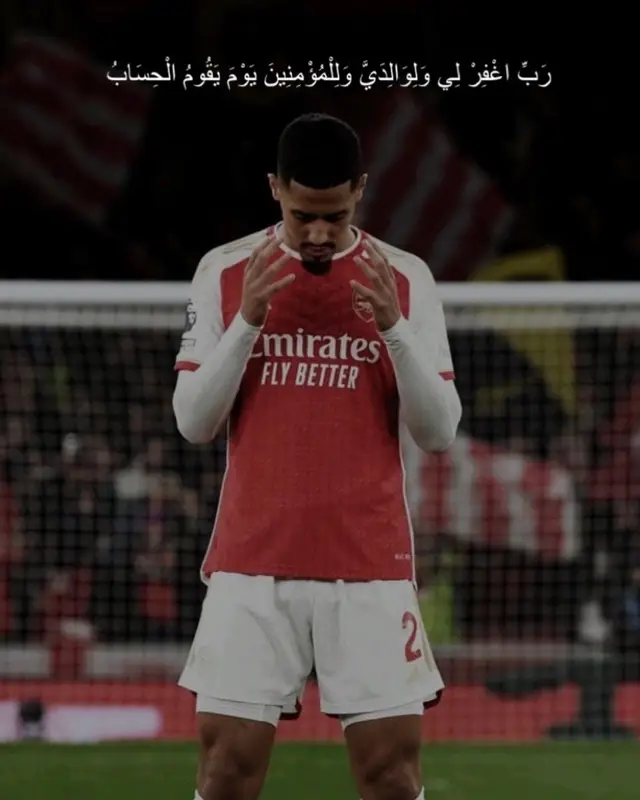 ‏#islam #muslim #alhamdullilah #football #Soccer #footy #dua #motivation #faith #belief #plan #strengh #baller #strong #arsenal #saliba 