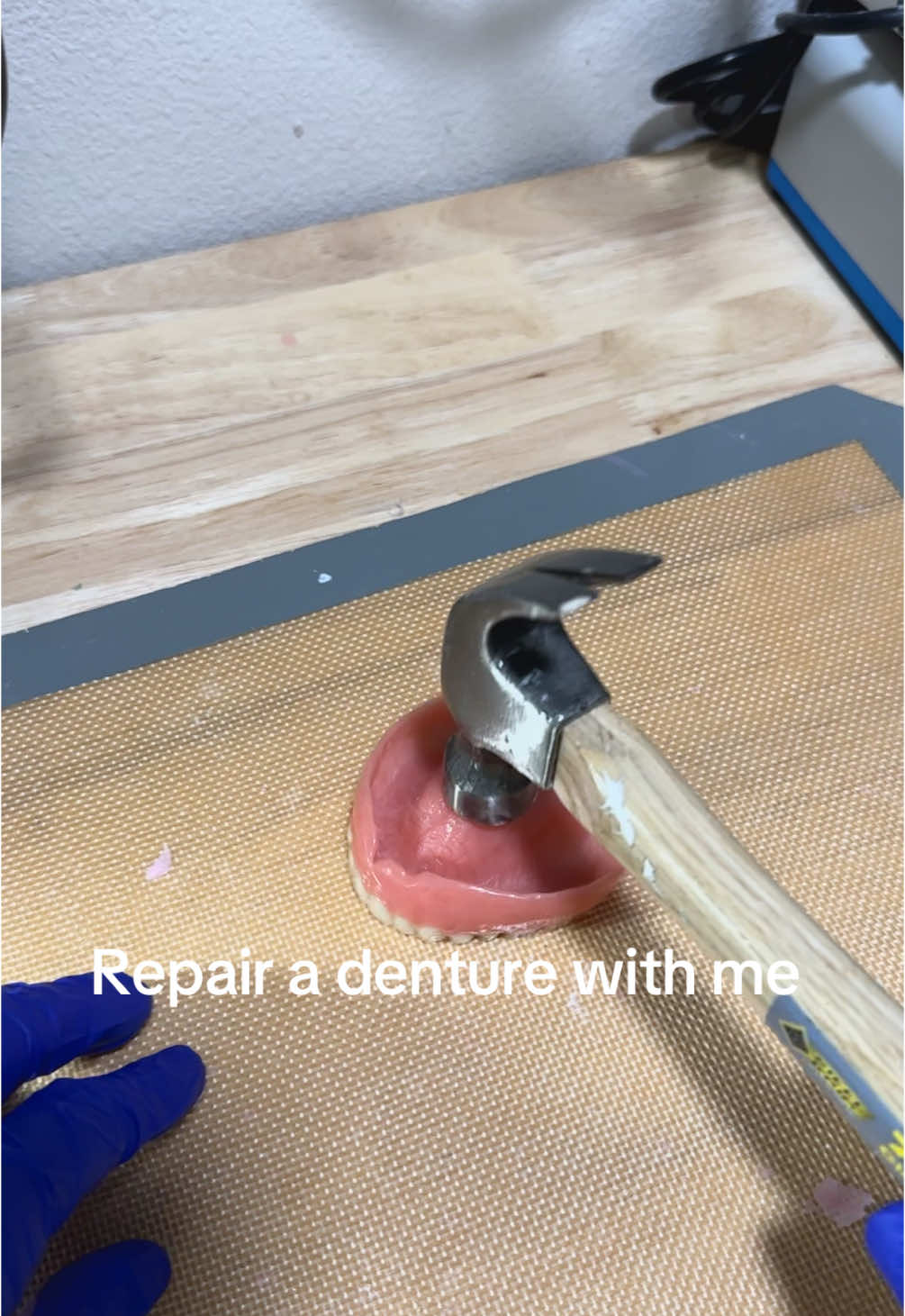 Denture repair 🦷 #denture #dental