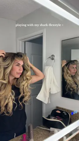I perfected the bangs!! The key is the large roller to set the curl 🫶🏼 #hairtok #hairstyle #blowoututorial #sharkflexstyle #sharkflexstyletutorial @Shark Beauty 
