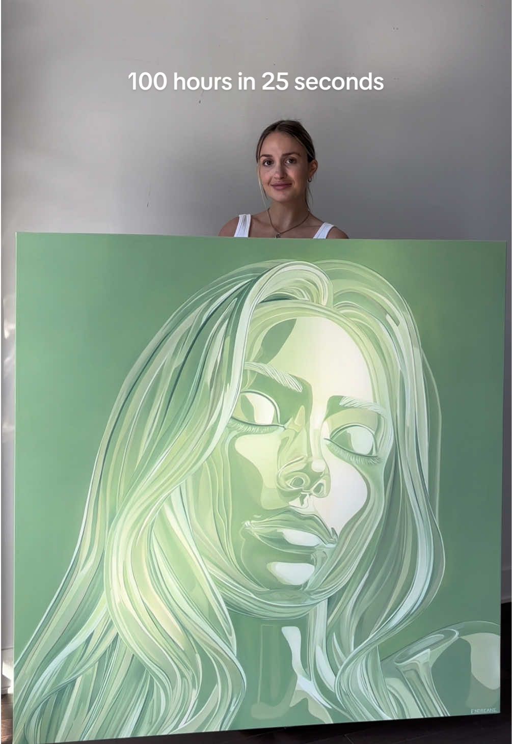Revealing my newest painting “In Full Transparency” 🥰✨ #artreveal #painting #artfyp #artoftheday #artwork #artprocess  