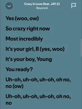 #spotify #fulllyrics #music  #beyonce #crazyinlove #fyp #foryou 