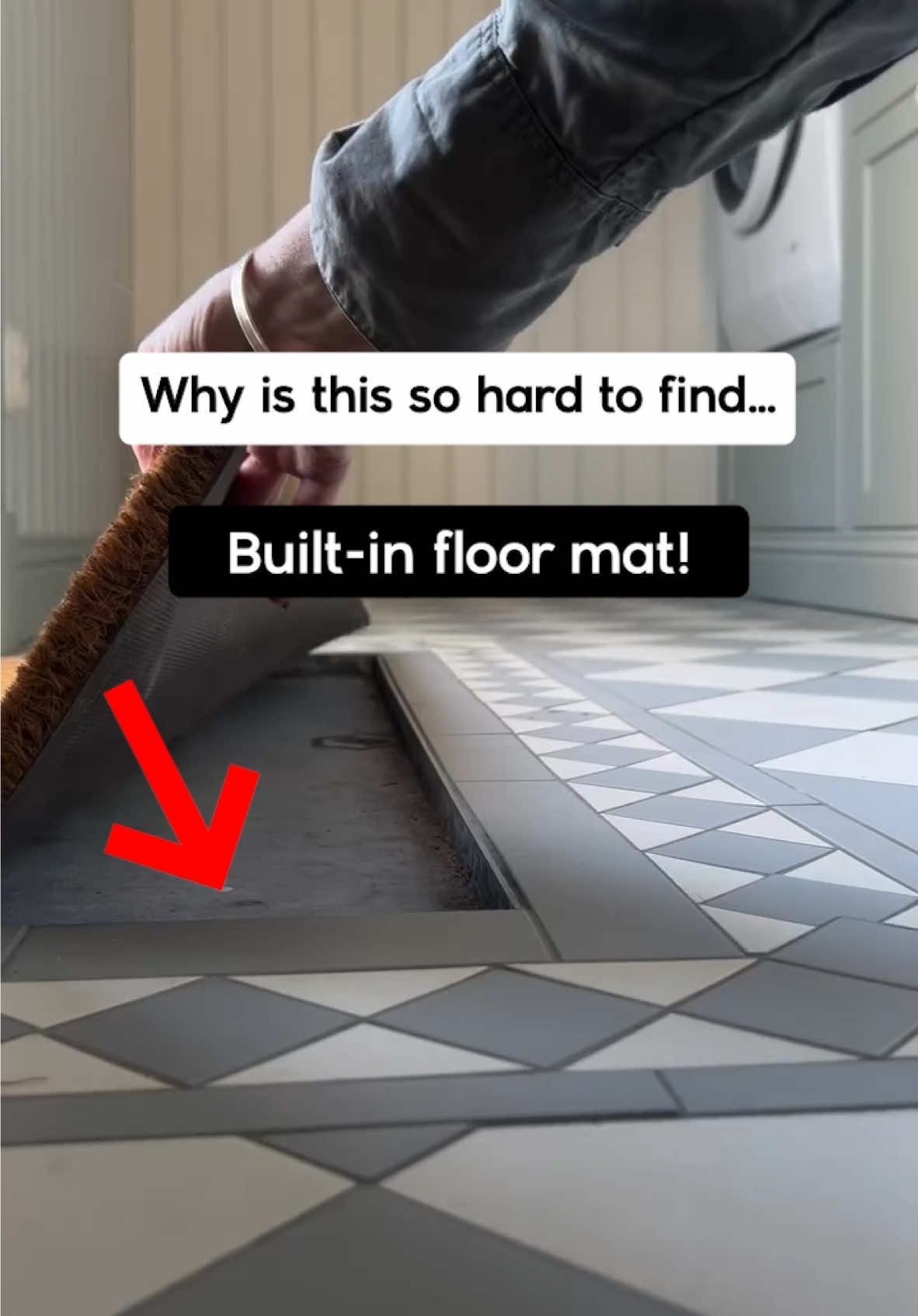 ✍️ This is going in my Home Building Checklist
 ✅ Get it at BuilderBrigade.com
 
 Finally saw a built-in recessed floor mat in real life. They use it in commercial applications, and I just knew it would look amazing in a house.
 Thanks to @MersinakKarlsson for the amazing video
 
 The best spots for these IMO is on the outside at the front and back door. Only if you have a covered porch of course, then you’d just have a little puddle sitting there.
 In the garage before you enter the house is another spot.
 The one in the video is on the inside front door and inside laundry room.
 
 Would you consider this in your house or is this not your style?	
 
 #BuilderBrigade #homebuildingtips #homebuilding #customHome #HomeBuildingChecklist #recessedfloormat #buildinfloormat
