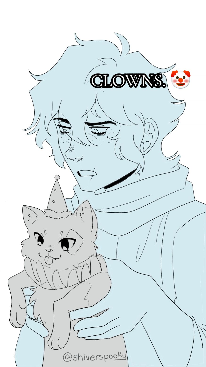 grey is the only one in the ot3 who likes clowns and bastien is straight up not having a good time :(( also introducing emiko!!!!!! she is a mage and the coolest one in the trio imo :DD also pierrot the cat >:)) thank you so much for all the support!!! really happy that y'all are liking my ocs! #webtoon #vampire #webcomics #monsterromance  #webtoons #originalcharacter #animatic #mycharacters #originalcharacters #vampires #werewolf #steampunk #werewolves #monsters #monsteroc #vampireoc #werewolfoc #animatics #ocanimatic #ocanimatics #originalcharacterart #animaticmeme #ocart #myocs #shiverspooky #mycharacters #webtoonrecommendation #webcomicartist 