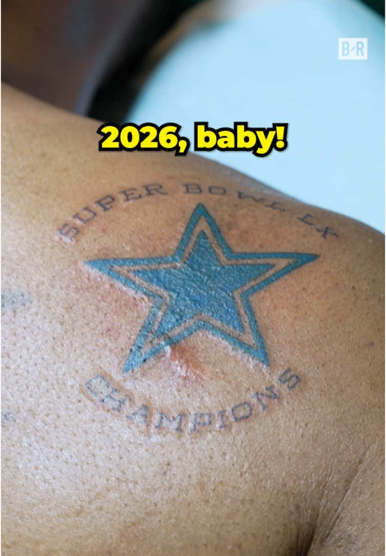Cowboys fan got a 2026 Super Bowl tattoo 😅🏆 #SuperBowl #nfl #football #cowboys 