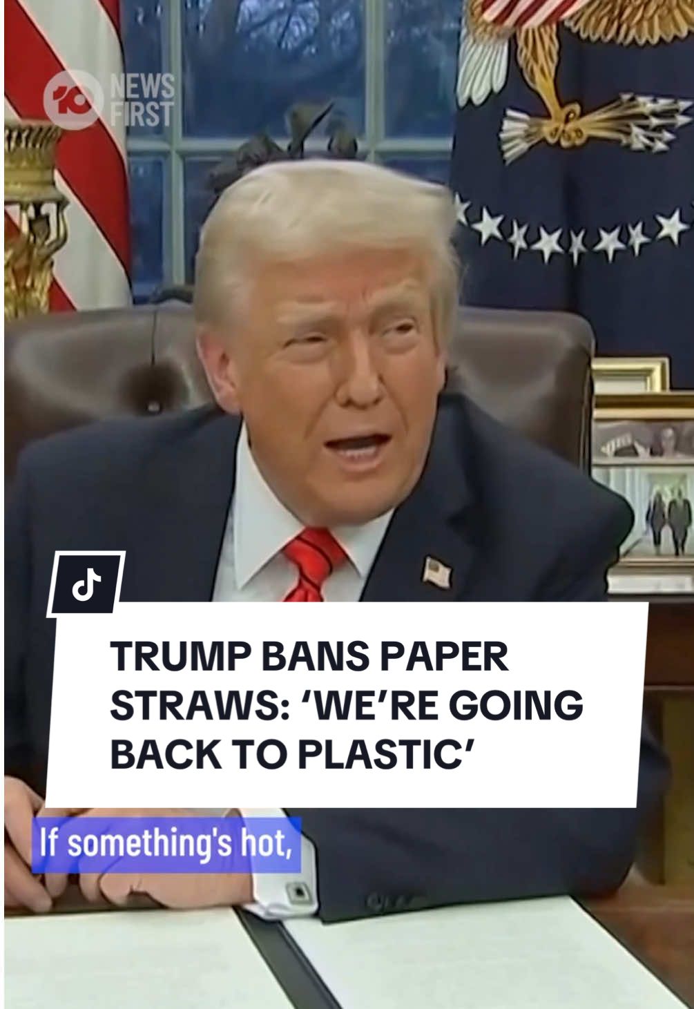 US President Donald Trump has signed an executive order banning paper straws and reinstating plastic ones. 