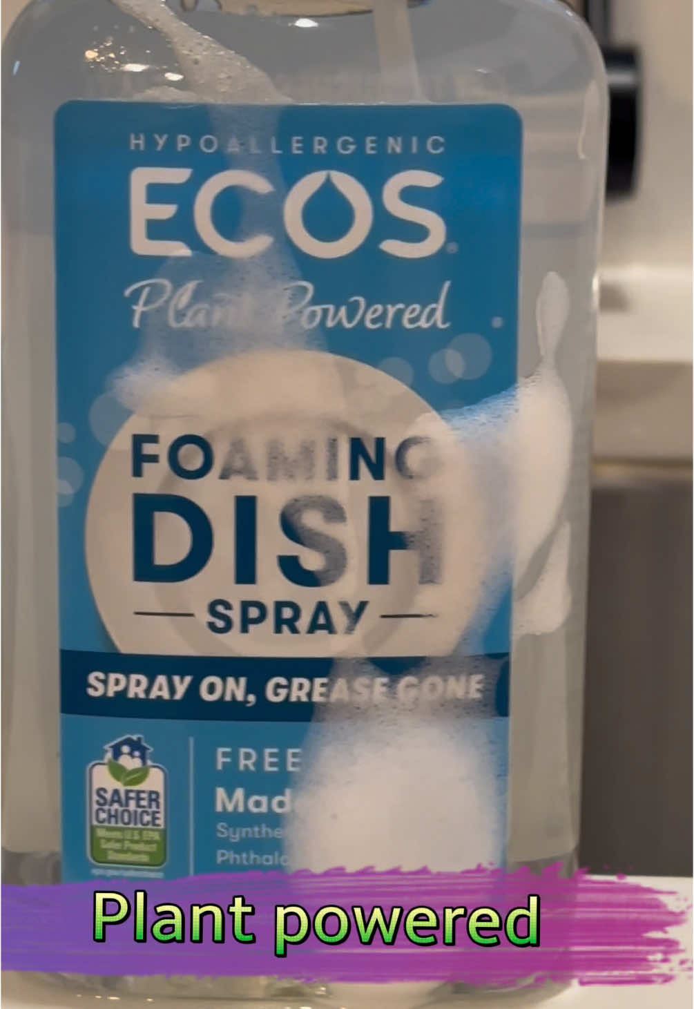 I absolutely LOVE this brand! My wife and I do ALOT of DIY because we are trying to get away from all of the harsh chemicals, but we came across  ECOS and decided to give them a try and we absolutely love them! This is their foaming dish spray. We also have a laundry detergent that I will be posting about soon! I wanted to really try out the products before I put out a post so we’ve been using the laundry detergent for a little over a week now and so far so good we absolutely love it too so stay tuned for that video!   @E@ECOS | Safer Cleaning For AllE#ECOSCleansF#ForTheCleanerGoodE#ECOSPartner #DIY #CleanTok #dishsoap #plantbased 