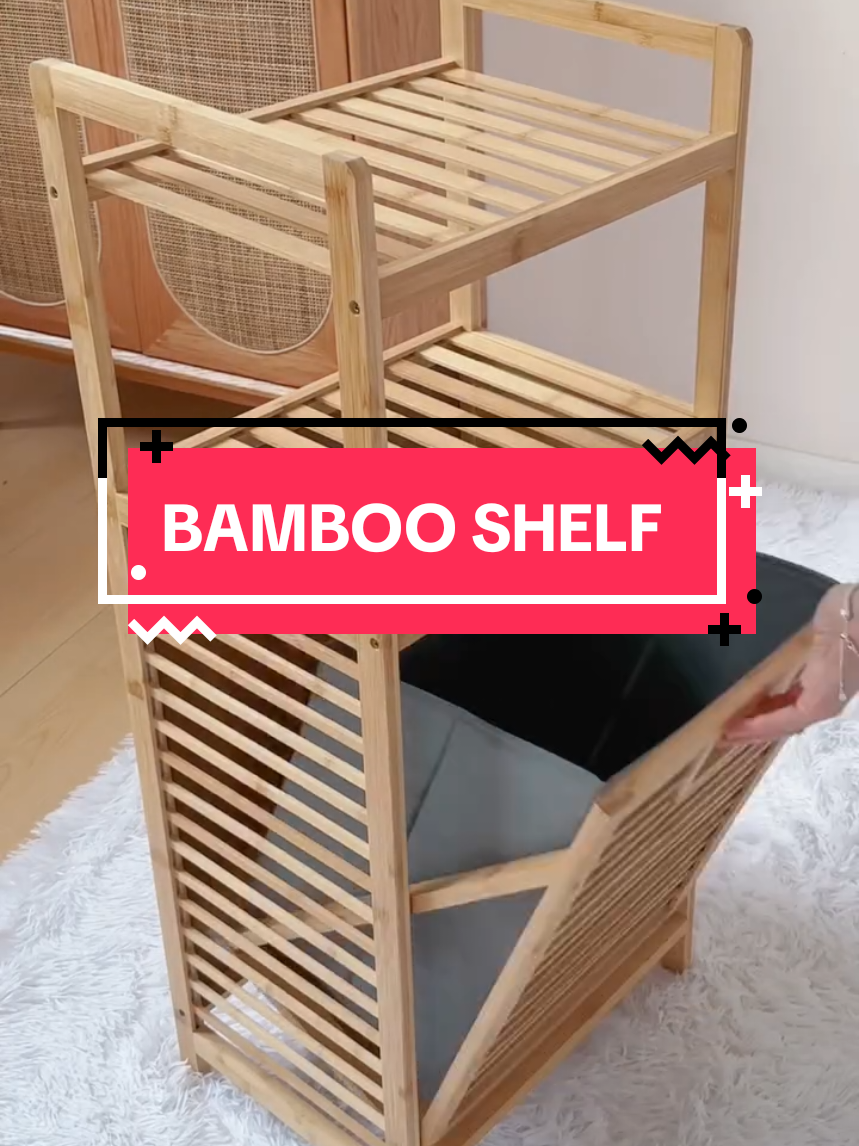 Bamboo Laundry Hamper with shelf Nasa comments yung link para madali mo ma-copy paste 💖  https://temu.to/k/u92ble85yky #shoptemu #temu #temuphilippines #onlineshop #shop #shopping #fyp #aesthetic #homedecor #Home #philippines #shelf #rack #bamboo