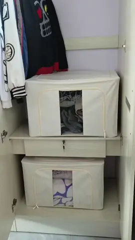 Hộp đựng quần áo khung thép vải cotton dày dặn , hộp đựng có dây kéo tiện lợi