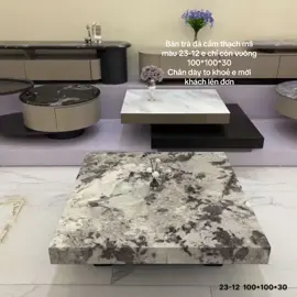 Bàn trà đá cẩm thạch mã màu 23-12 e chỉ còn vuông 100*100*30 Chân dày to khoẻ e mời khách lên đơn #phongkhach #livingroom #bantra #chaji #bantranhapkhau 