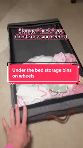 Great to store clothes, shoes, toys, literally anything to make more space while it stores under your bed! ✨ #storage #storagehacks #storagesolutions #organization #homeimprovement #homestorage #storageideas #storagebox #reorganizing #homehacks #homehack 