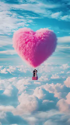 AI-generated video | Fluffy pink air balloon 🎈☁️ #magic #barbie #pink #aesthetic #clouds #sky #nature #ai 
