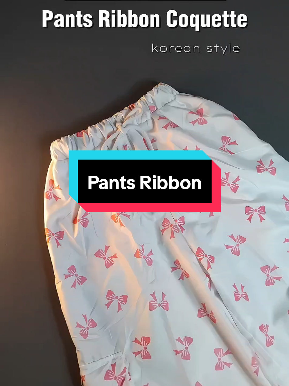 celananya lucukk banget 💗🎀 #celanapants #celanawanita #celanakulot #ribbonpants #coquette #koreanstyle 