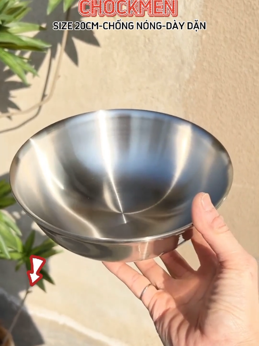 Tô bát inox 304 Chockmen size 20cm đúc liền khối-chống nóng tiện dụng#giadung_giadinh01 #cuahangdodungnhabep1 #xuhuongtiktok 