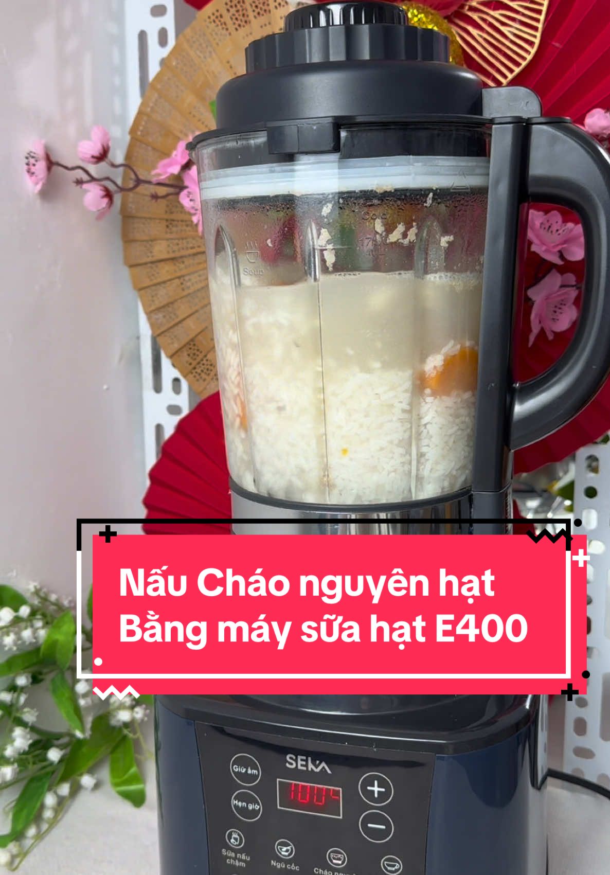 Nấu cháo Nguyên hạt bằng Máy Làm sữa hạt E400. #mayxaydanang #mayxaysinhto #maylamsuahat #maylamsuahatdanang #huyenseka 