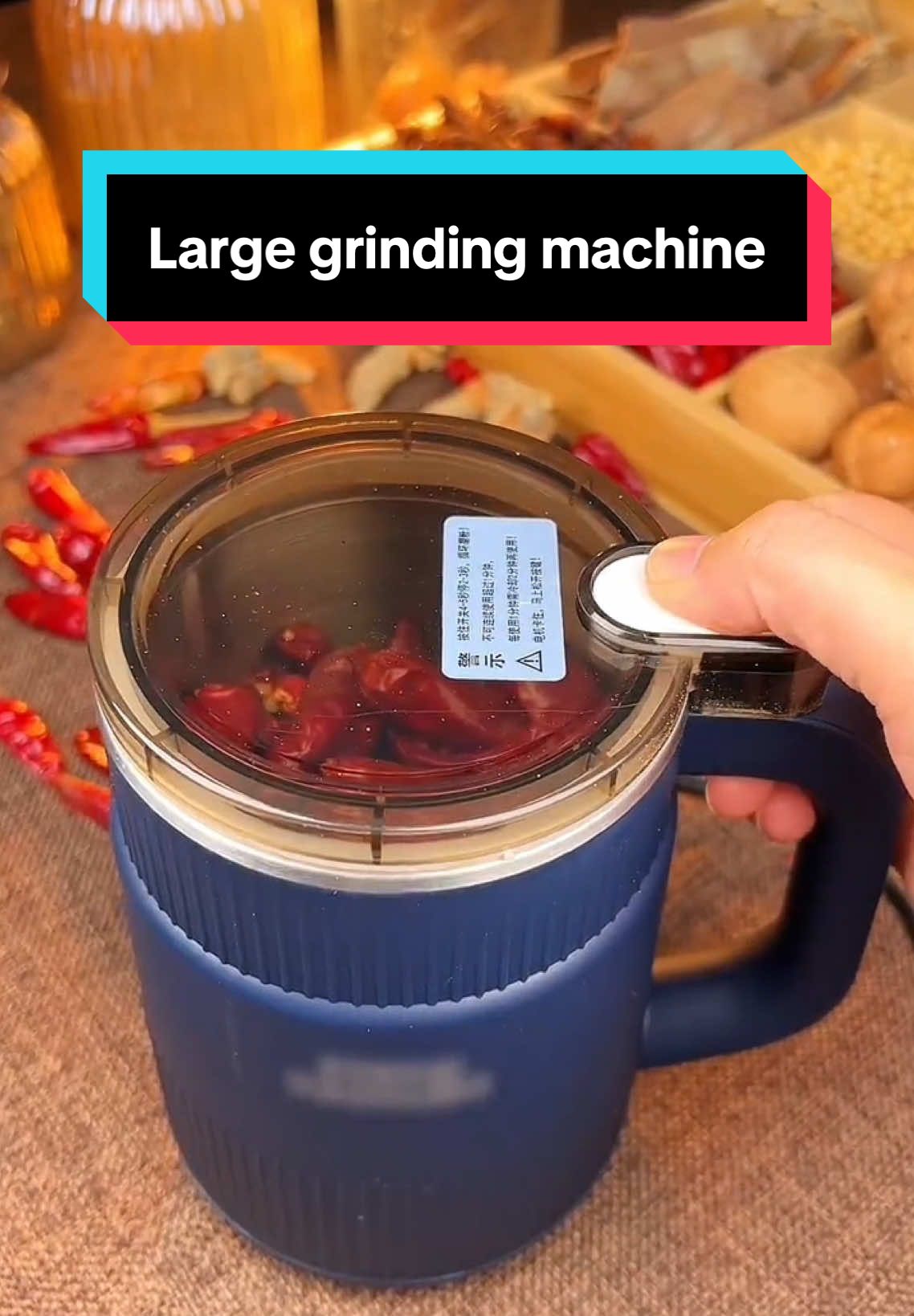 300w Portable Electric Grinder Strong Power Powder Machine For Beans Nuts Seeds Grain Crushing Food Processor Blender Stainless Steel Household Electric Small Powder#blender #powder #foodprocessor #graincrushing 