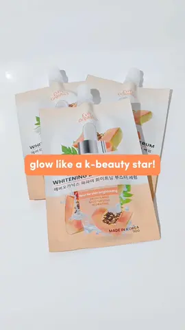 Dreaming of brighter skin? ✨ Ever Organics Papaya Whitening Booster Serum can help! What are your favorite brightening skincare ingredients? 🤗 🧡 #everorganics #madeinkorea #alcoholfree #crueltyfree #parabenfree #serum #papaya #whitening #skincare #skincareroutine #whatyourskindeserves 