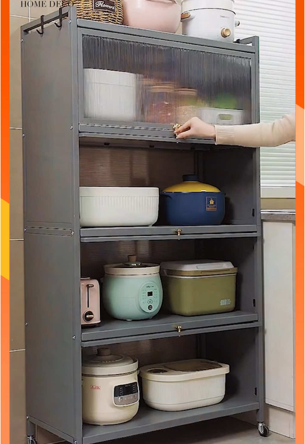 Kệ tủ đa năng 5 tầng chịu lực tốt, không gian lưu trữ rộng rãi, kính mica trong suốt với thiết kế cửa nắp trượt #tủđanăng #tủdanang #kệtủ #tủđồ #thépcarbon #thépkhônggỉ #giadung #giadungthongminh #giadungtienich #siv #sivhomedecohcm #sivhomedecohanoi 