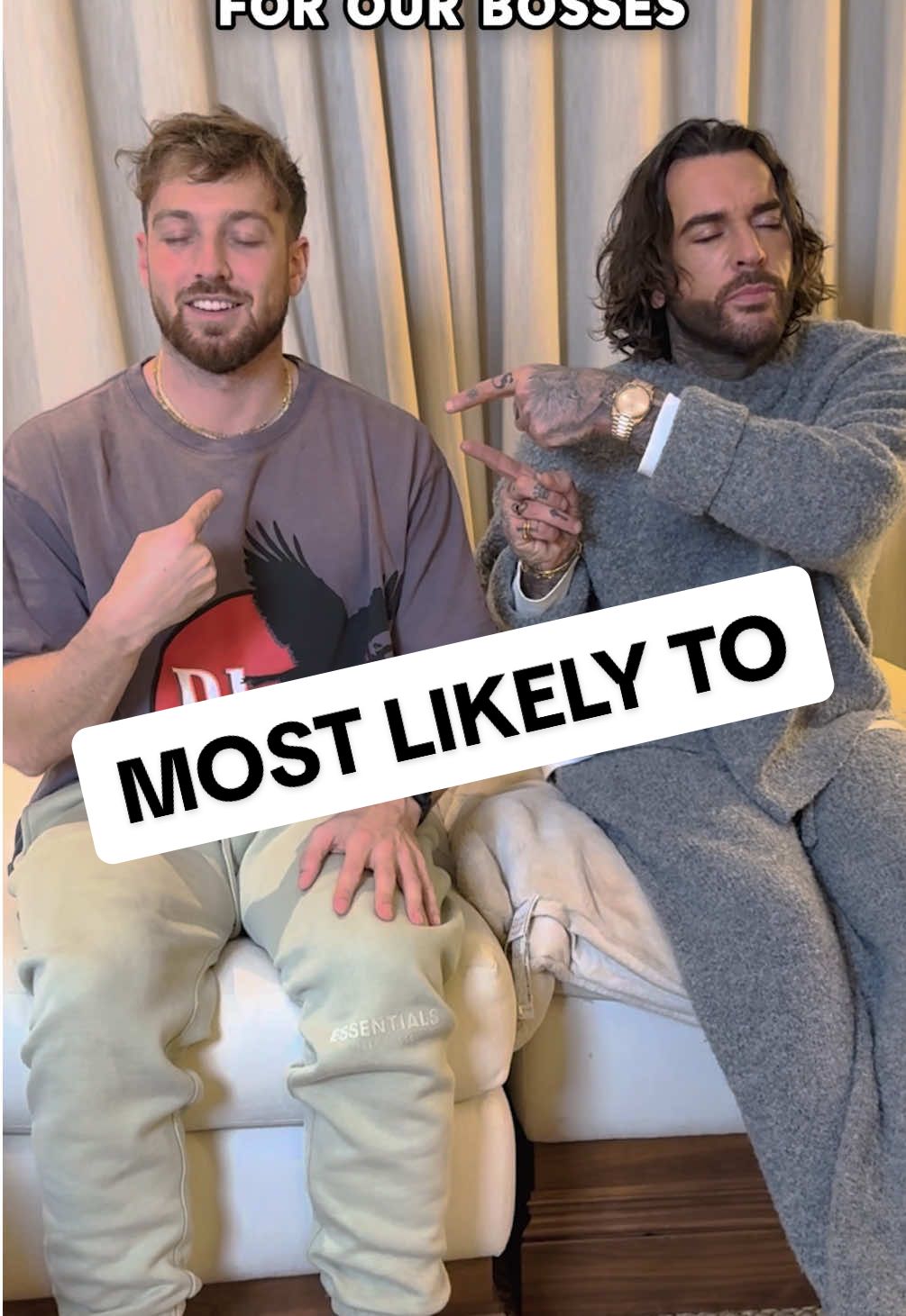 Sam and Pete play ‘Most Likely To…’ 👀 🥶 #trend #mostlikelyto #stayingrelevant #comedy @Samthompsonuk 