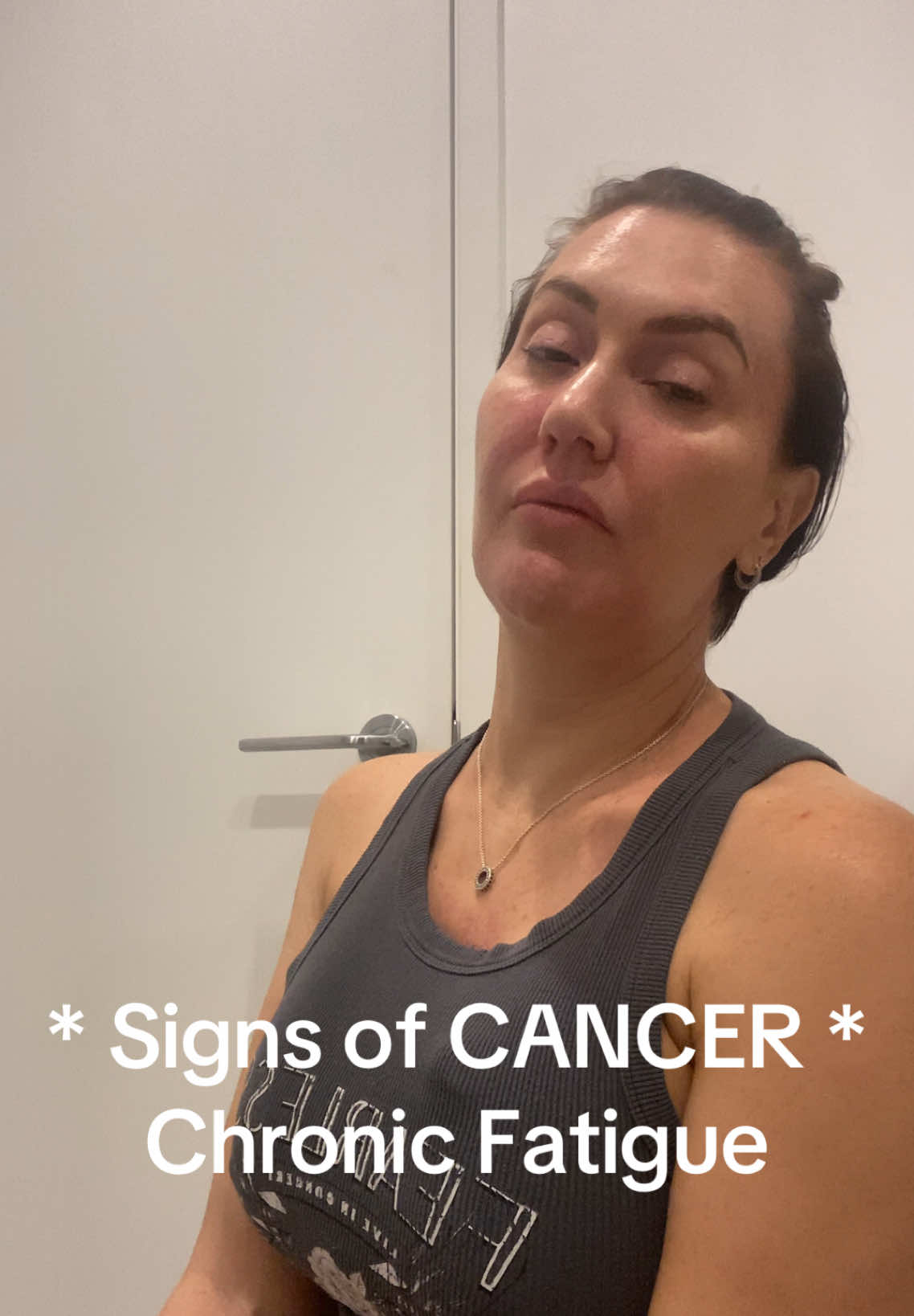 Another noticable sign of CANCER is chronic fatigue.  I noticed I was very tired about three months before I was diagnosed. I thought I was just exhausted from working and keeping myself fit. I would take a nap on my lunch break, nap when I finished work and on weekends I would all day. I presumed it was just having a busy life style.  I was 37 years old, I kept my body active with weight training and long distance running. Slowly over those three months, I was struggling to keep up with exercise and had to stop. All I wanted to do was sleep. If you have any of these unexplained symptoms that start to appear in your life, please PLEASE go to your Doctor. I didn’t think in a million years I would develop this cruel disease called CANCER. I was diagnosed with Stage 4 Terminal Metastatic Bowel Cancer at age 37 years old. It isn’t hereditary in my family line.  If I can help just one person to bring awareness that this disease also affects young people too.  I fight every day to stay.  #cancer #bowelcancer #terminalcancer #stage4cancer #cancersucks #cancerfighter #cancerawarness #cancerjourney #metastatic #metastaticcancer #cancerwarrior #terminalcancerjourney 