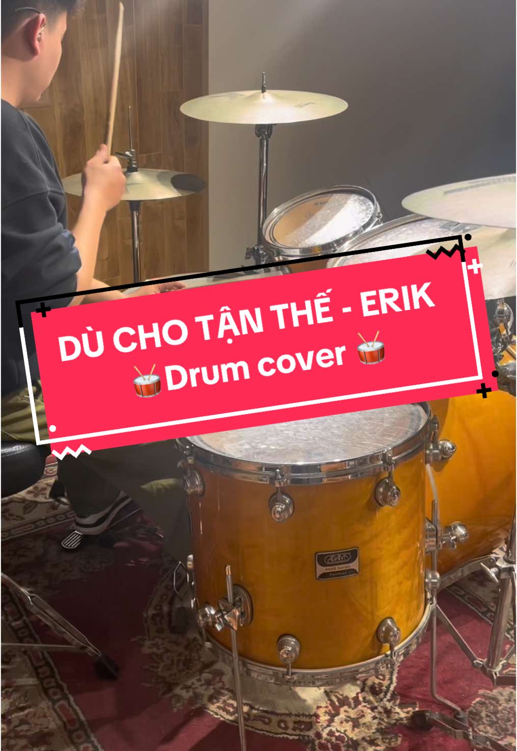 Erik - Dù cho tận thế ( vẫn yêu em ) Drum cover 🎧 Đầu xuân năm mới khai dùi. Lại ngoi lên tí cover mọi người góp ý 🤩🤩🤩 #erik #duchotanthe #drumcover #tiktokviral #music #nhachay #xuhuong #nhacviet #ballad #minhdrum 