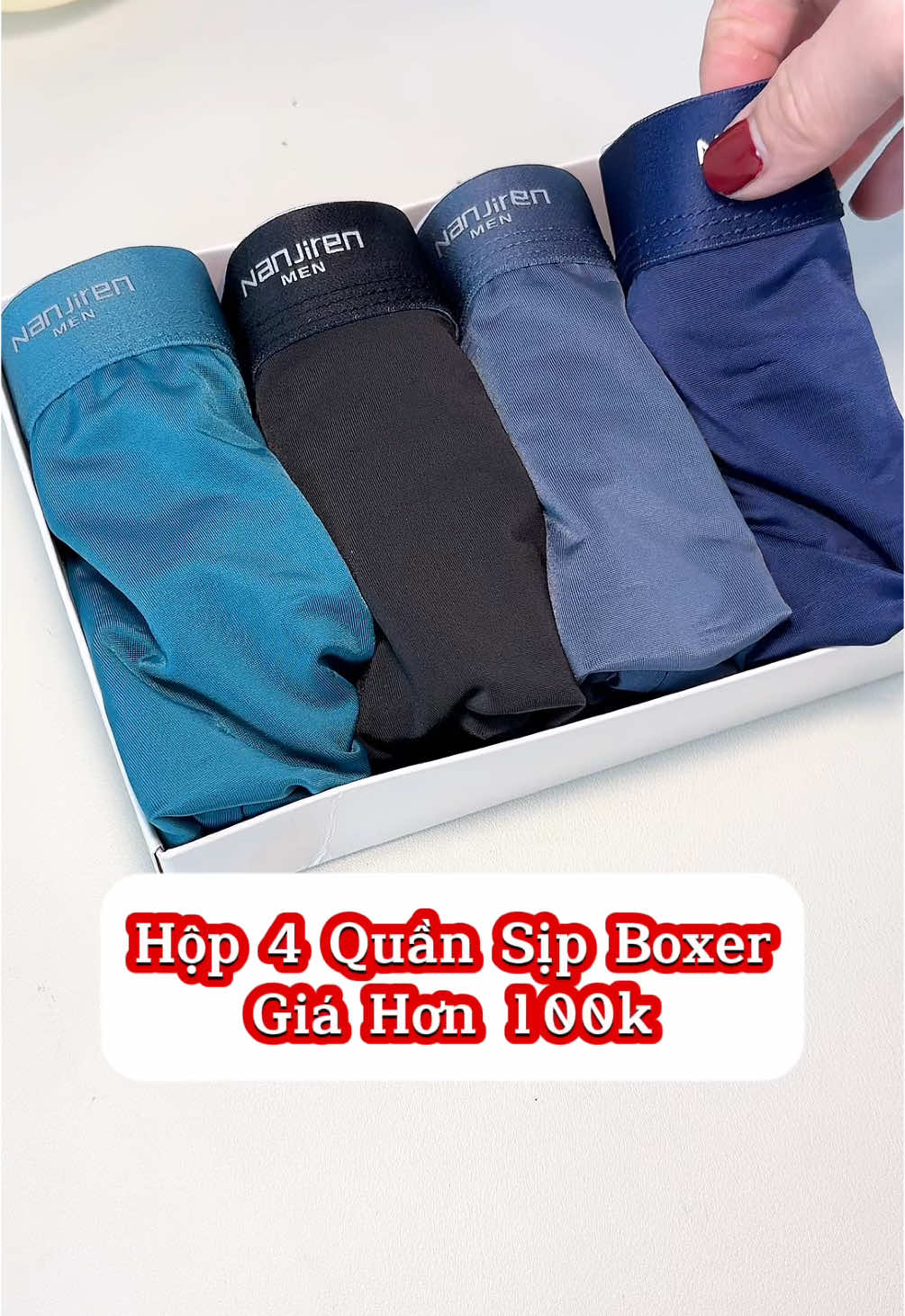 Hộp 4 Sịp Boxer Nam #sipnam #quansipam #quanchipnam #quansipnam #sipboxer #xuhuong 