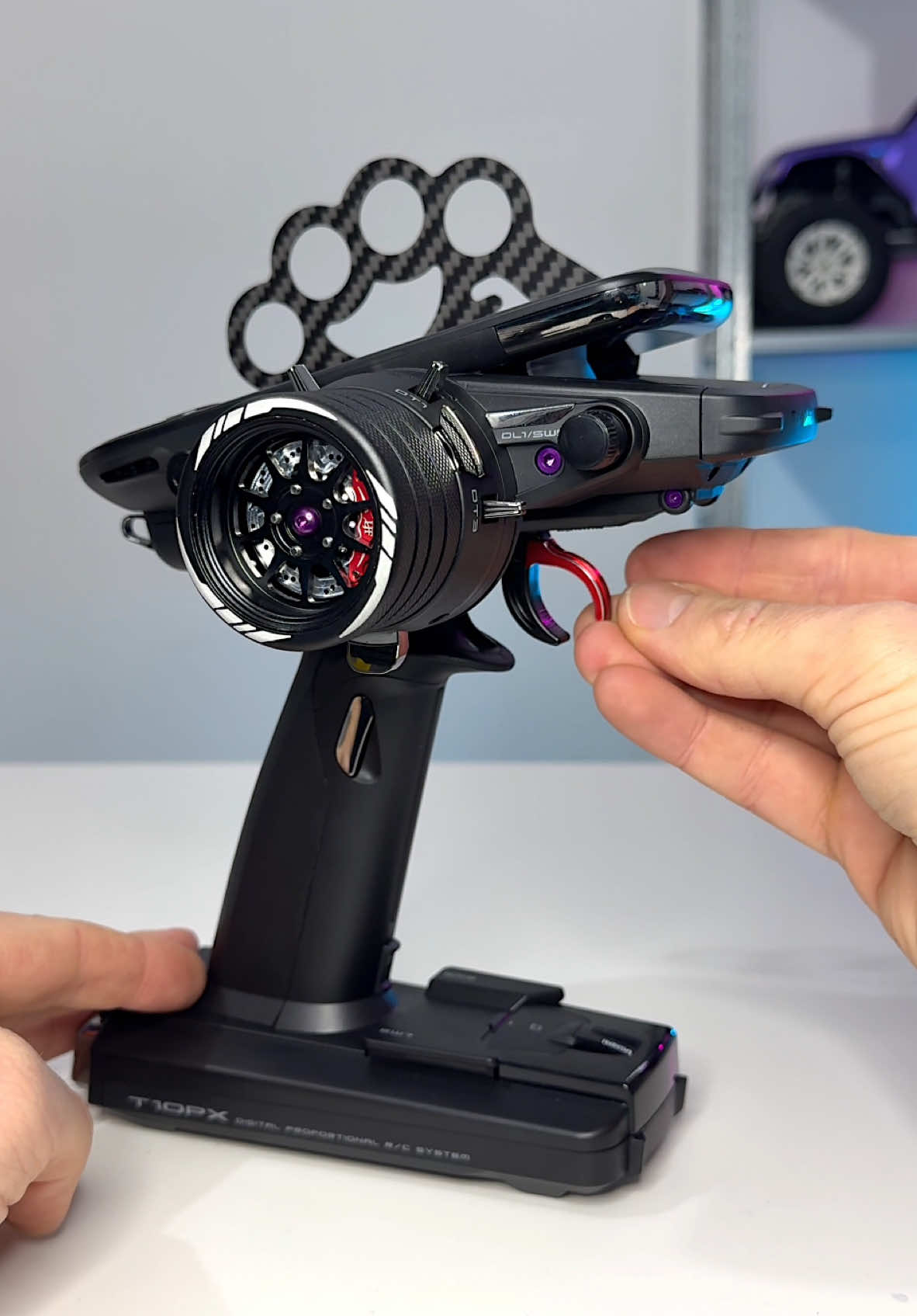 Adding accessories to my RC controller! #rccars #rcdrift #gadget #technology 