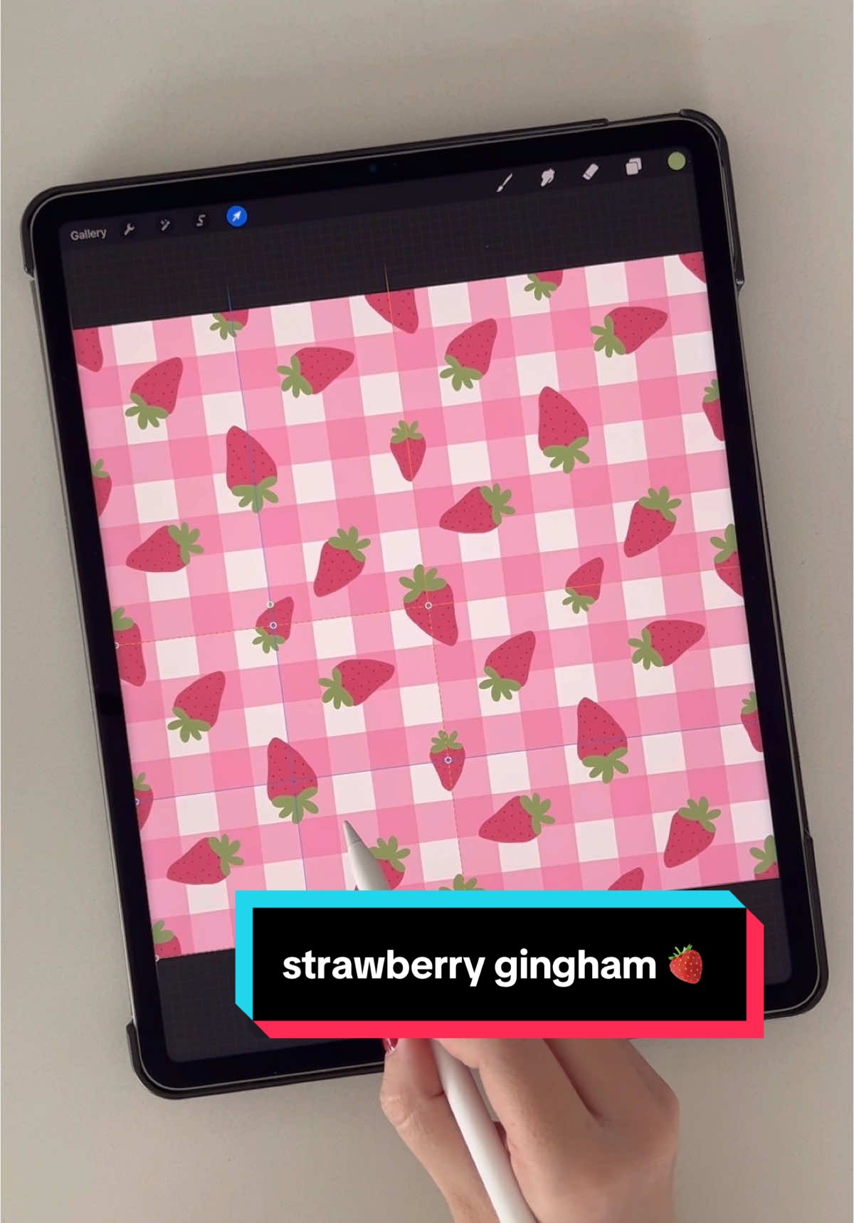 ok this turned out so cute! what kind of product would you want to see this on??? #procreate #seamlesspattern #procreateapp #seamless #digitalart #pattern #ipadart #gingham 