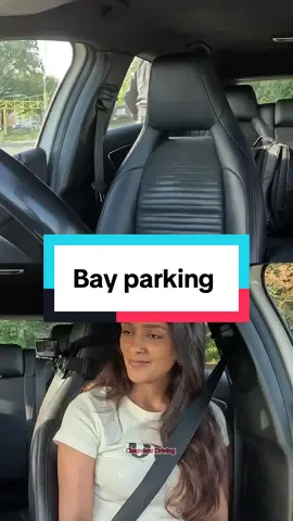 You can open the door to check if you’ve parked correctly (switch off the engine if you’re stepping out) #driving #mock #test #bay #parking #howto #london #car #park #reverse 